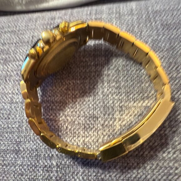 seiko mod custom gold daytona style Vk63 chronograph watch - Picture 4 of 6